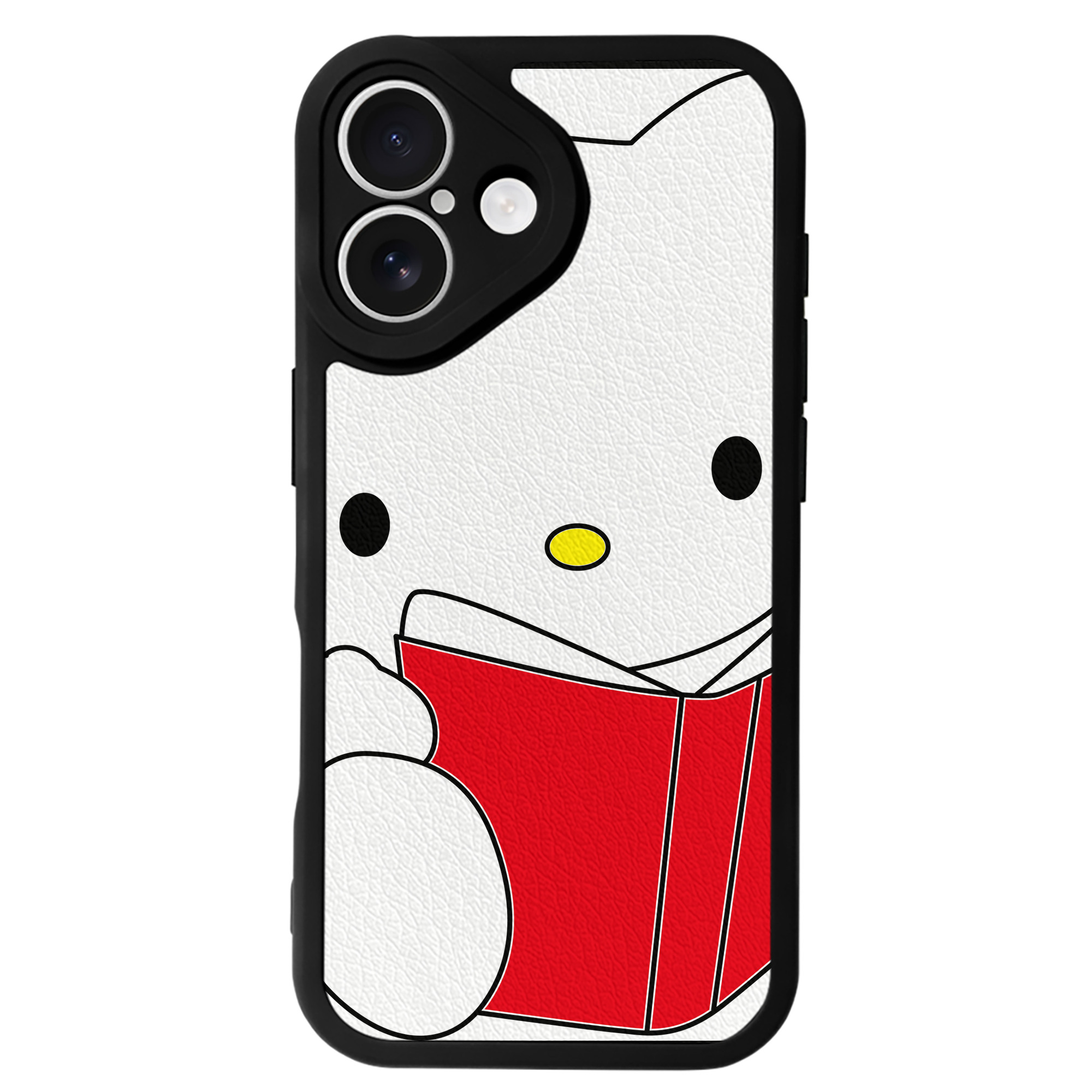 （画像用） Hello Kitty ハローキティ 【iPhone 16シリーズ対応】シリコンスマホケース（レザー調） 材質：シリコン